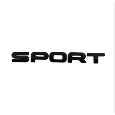 Емблема SPORT чорна 160х18мм металева (на скотчі)