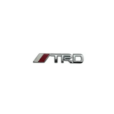 Емблема напис TRD для Toyota хром 95х18мм металева (на скотчі)