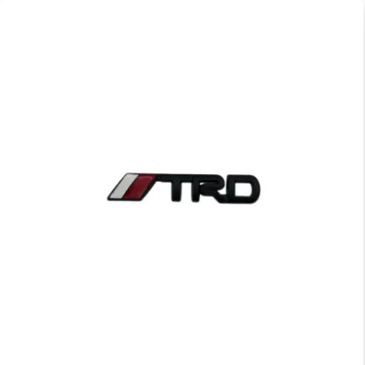Емблема напис TRD для Toyota чорна 95х18мм металева (на скотчі)