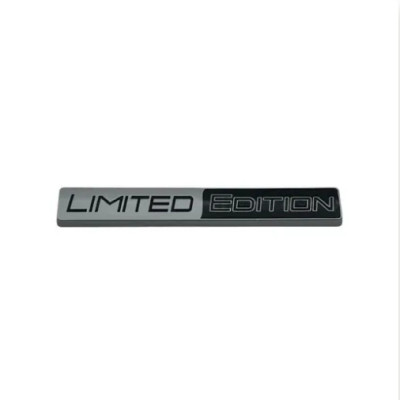 Емблема напис LIMITED EDITION срібло + чорна 103х15мм металева (на скотчі)