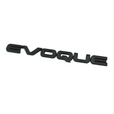 Емблема напис EVOQUE чорна 160х15мм металева (на скотчі)