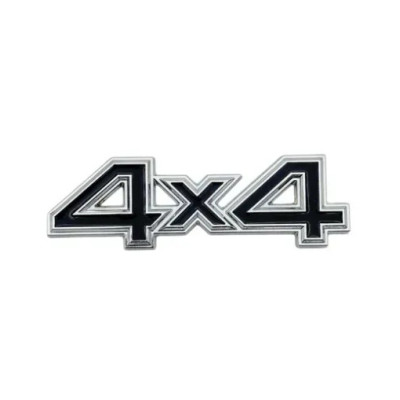Емблема напис 4x4 для JEEP Чорна+хром 108×33мм метал (на скотчі)