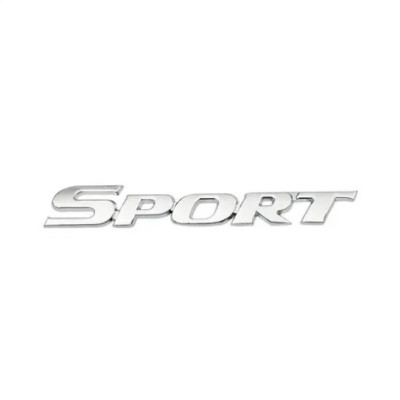Емблема напис SPORT хром 173х23мм метал (на скотчі)