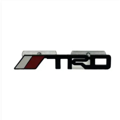 Емблема напис TRD для Toyota у решітку Чорна 143х21мм металева (на кріпленнях)
