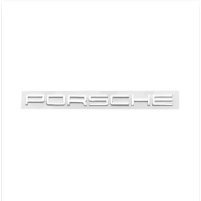 Емблема напис Porsche срібло матове 530×23мм пластик (на скотчі)