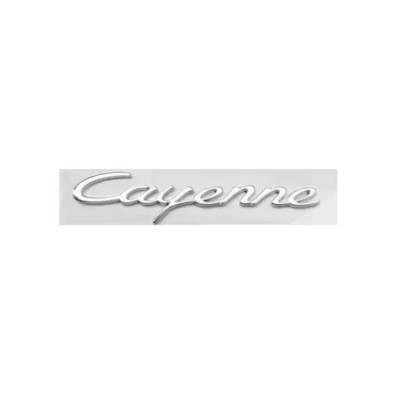 Емблема напис Cayenne для Porsche 175х35мм ХРОМ пластик (на скотчі)