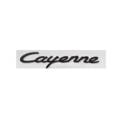 Емблема напис Cayenne для Porsche 175х35мм чорна МАТОВА пластик (на скотчі)
