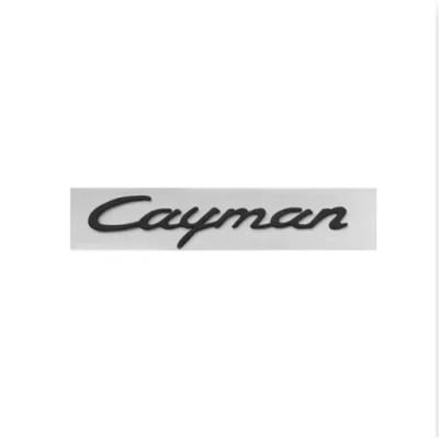 Емблема напис Cayman для Porsche 175х35мм чорна МАТОВА пластик (на скотчі)