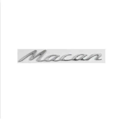 Емблема напис Macan для Porsche 160х28мм ХРОМ пластик (на скотчі)