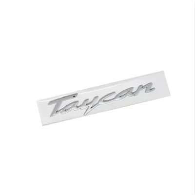 Емблема напис Taycan для Porsche 160х34мм ХРОМ пластик (на скотчі)