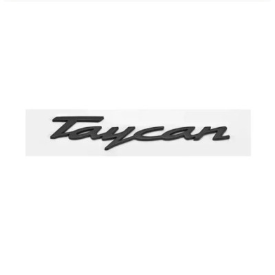 Емблема напис Taycan для Porsche 160х34мм чорна МАТОВА пластик (на скотчі)