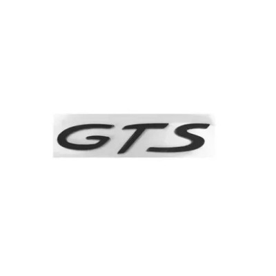 Емблема напис GTS для Porsche 115х20мм чорна МАТОВА пластик (на скотчі)