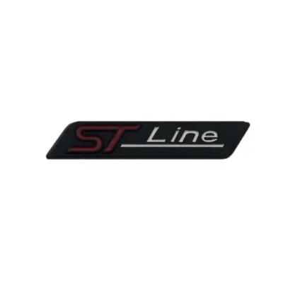 Эмблема надпись STLine для Ford черная 84х16мм металл (на скотче)