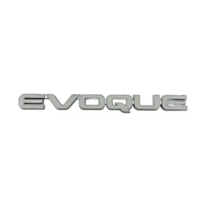 Емблема напис EVOQUE срібло 160х15мм метал (на скотчі)