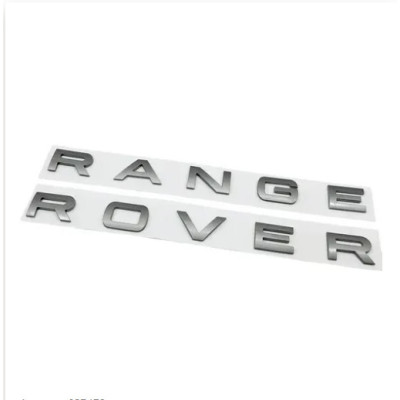 Емблема напис RANGE ROVER темно-сіра 720х31мм пластик (на скотчі)