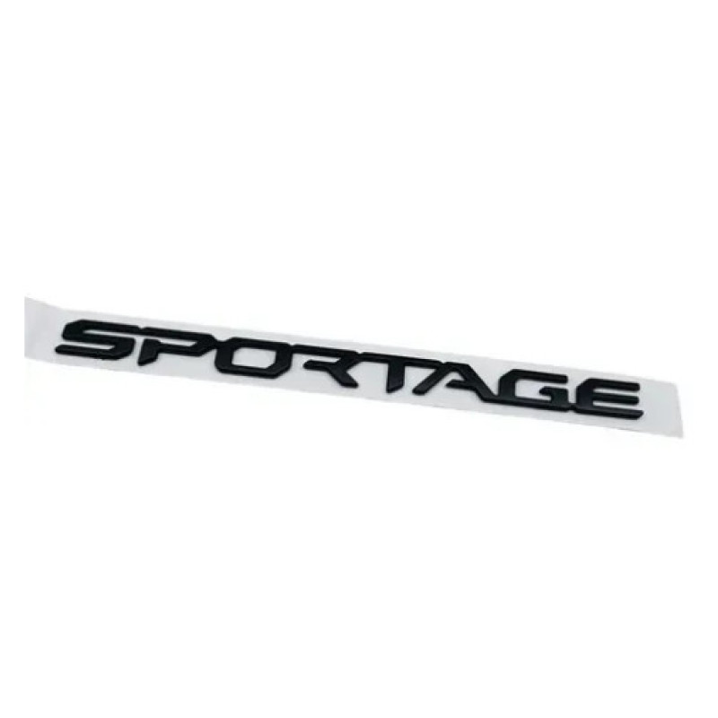 Емблема напис SPORTAGE для Kia чорна матова 235х17мм пластик (на скотчі)