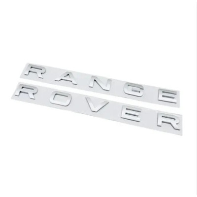 Емблема напис RANGE ROVER сіра 720х31мм пластик (на скотчі)