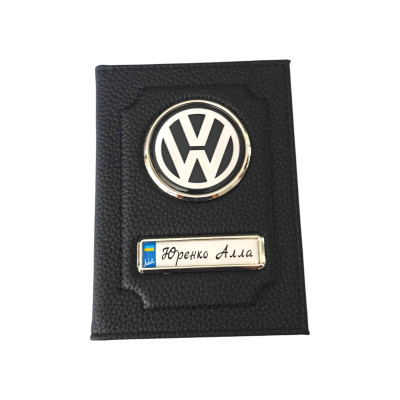Обкладинка для автодокументів Volkswagen іменна