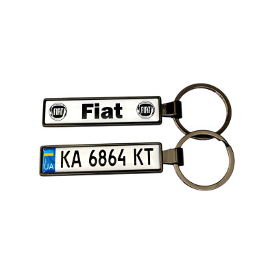 Брелок номер Fiat (Двухсторонний VIP Black)