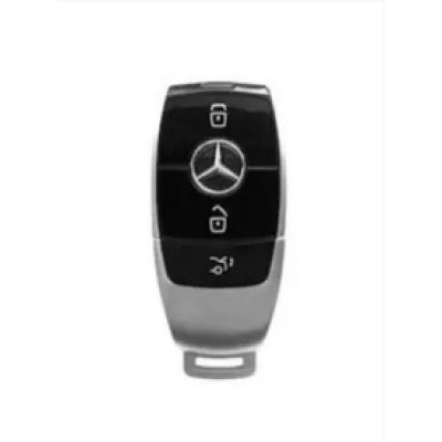 Чохол для ключа Mercedes-Benz, сірий із срібною рамкою