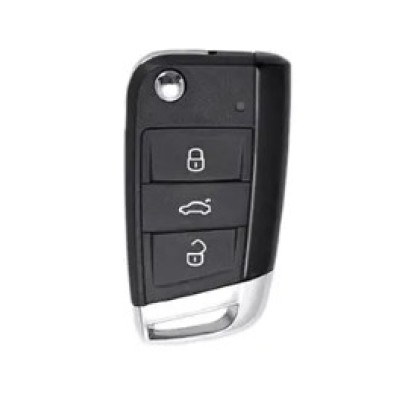 Чохол для ключа Volkswagen, глянець, зелений із золотою рамкою