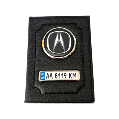 Обкладинка для автодокументів Acura, подарунок власнику Акури