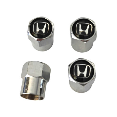 Ковпачки на ніпель хромовані з логотипом Honda