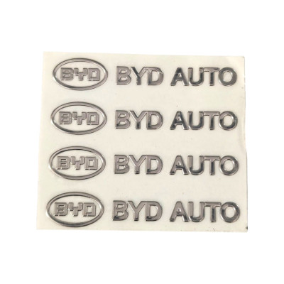 Наклейки металеві BYD, 4шт