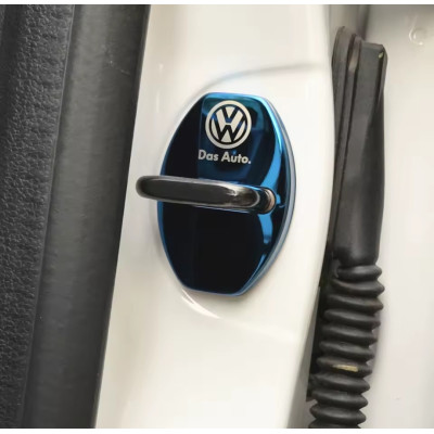 Накладки на дверний замок сині із логотипом Volkswagen