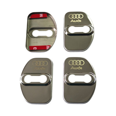 Накладки на дверний замок срібло із логотипом Audi 02