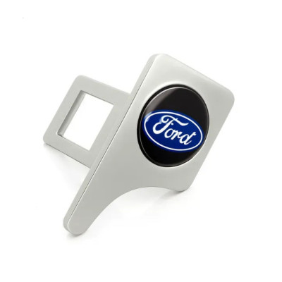 Заглушка ременя безпеки з логотипом Ford хром 20х40мм метал