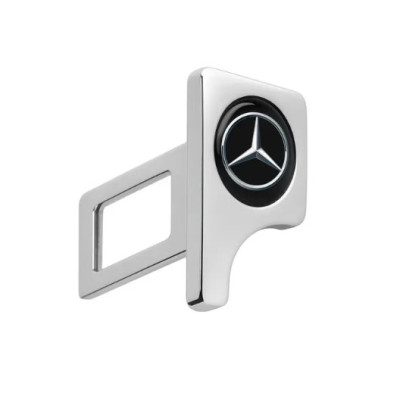 Заглушка ременя безпеки з логотипом Mercedes хром 20х40мм метал