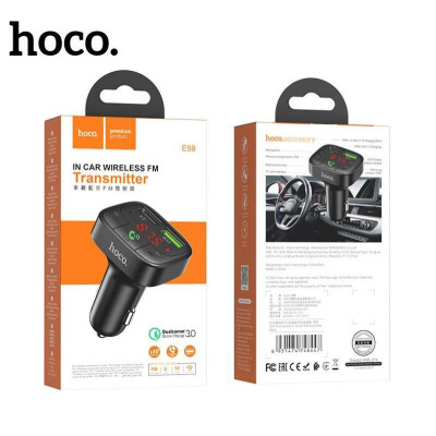 FM Трансмітер + зарядка Quich Charger 3.0 HOCO e59, 2 usb