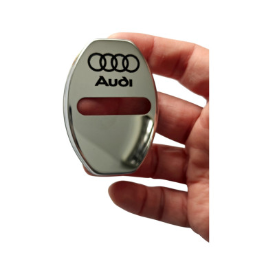 Накладки на дверний замок срібло із логотипом Audi 01