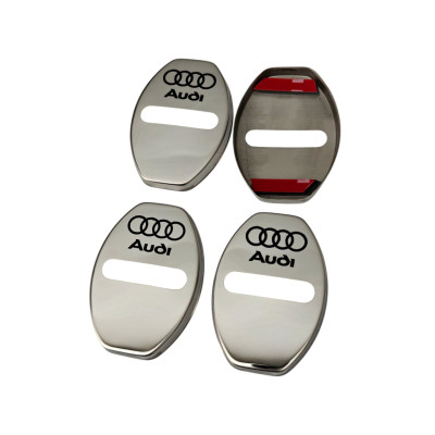 Накладки на дверний замок срібло із логотипом Audi 01