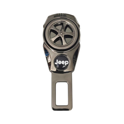 Заглушка – перехідник для ременів безпеки з логотипом Jeep, нікель