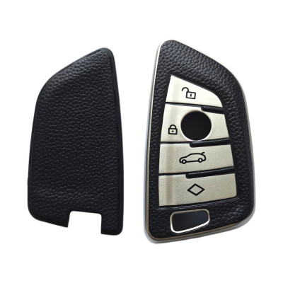 Чохол для ключа BMW X1, X2, X3, X4, X5, X6, X7 чорний під шкіру
