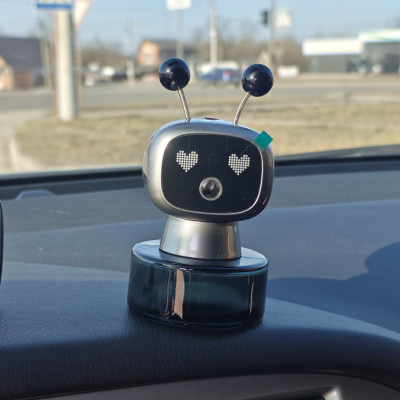 Автоматичний ароматизатор робот на панель авто, сірий
