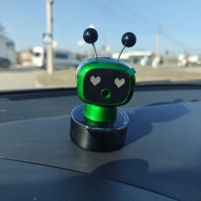 Автоматичний ароматизатор робот на панель авто, зелений
