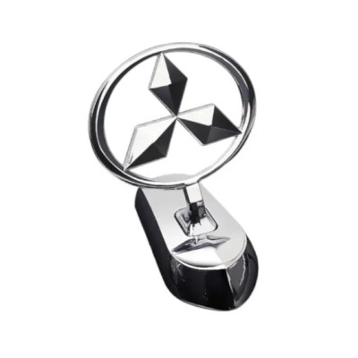 Емблема приціл Mitsubishi (металева преміум версія) Хром 140г (на скотчі)