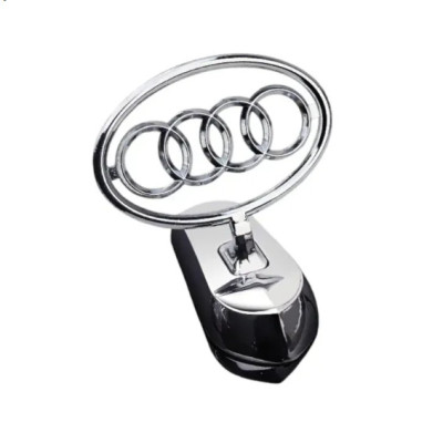 Емблема приціл Audi (металева преміум версія) Хром 140г (на скотчі)