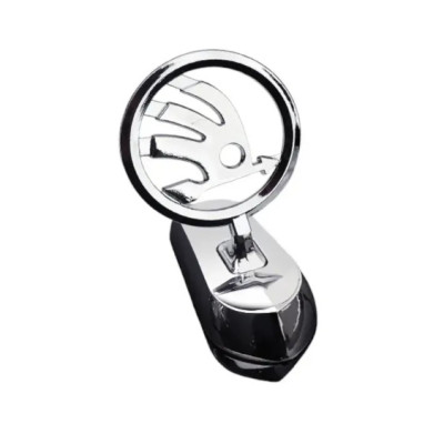 Емблема приціл Skoda (металева преміум версія) Хром 140г (на скотчі)