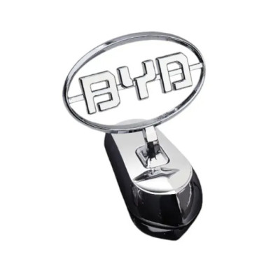 Емблема приціл BYD (металева преміум версія) Хром 140г (на скотчі)