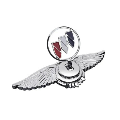 Емблема приціл Buick крила метал преміум хром 215х70х72 мм (на скотчі)