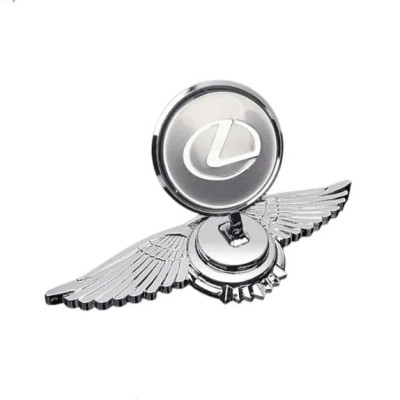 Емблема приціл Lexus крила (металева преміум версія) Хром 150г (на скотчі)
