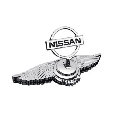 Емблема приціл Nissan крила (металева преміум версія) Хром 150г (на скотчі)