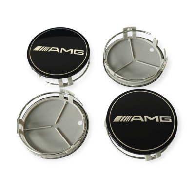 Ковпачки - заглушки в диски Mercedes AMG 75\70мм чорні, А171 400 0025
