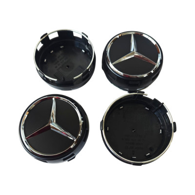 Ковпачки — заглушки в диски Mercedes 75/72 мм чорний, А 000 400 0900