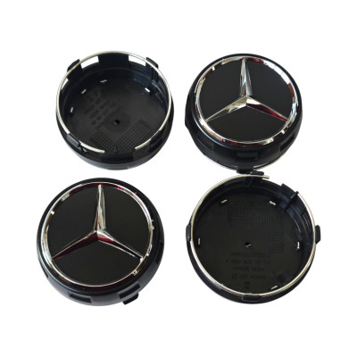 Ковпачки — заглушки в диски Mercedes 75/72 мм чорний, А 000 400 0900
