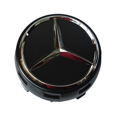 Ковпачки — заглушки в диски Mercedes 75/72 мм чорний, А 000 400 0900